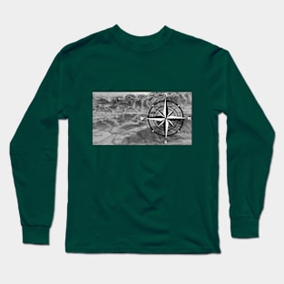 3D map and compass vectors Long Sleeve T-Shirt